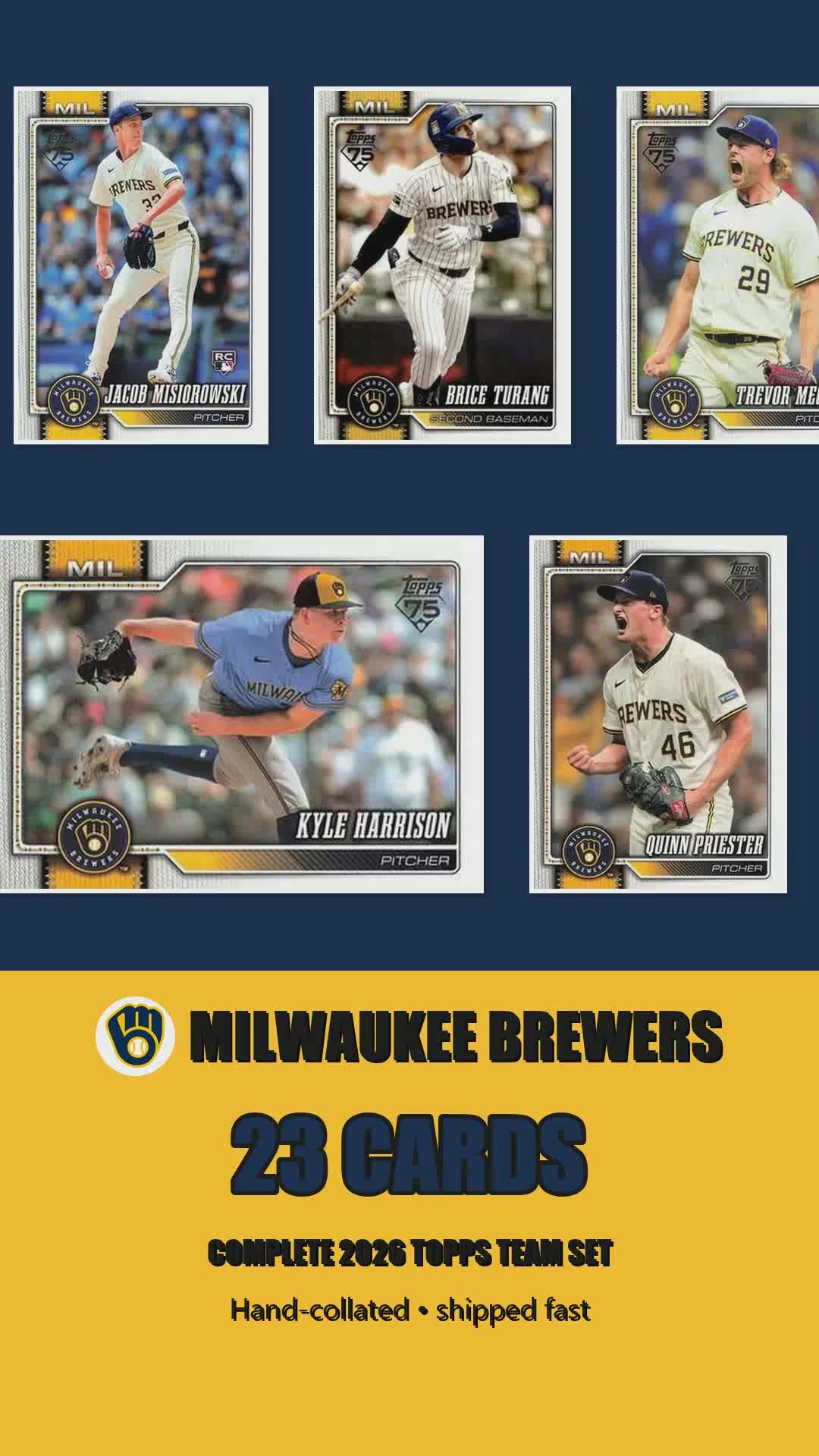 Milwaukee Brewers 2026 Topps Series 1 & 2 team set reel