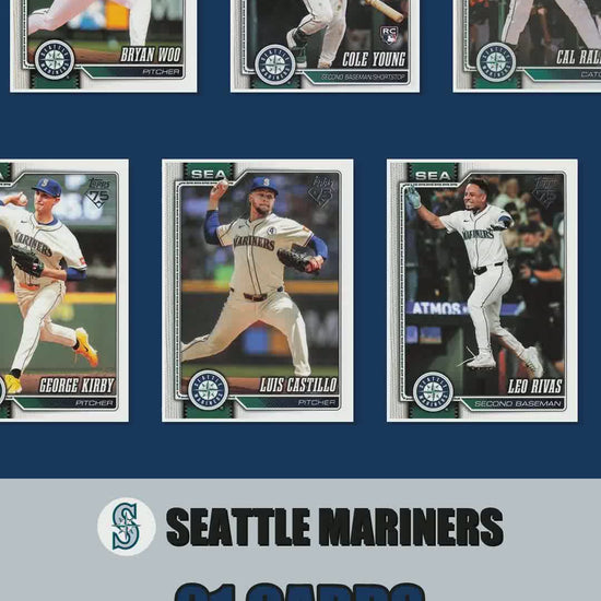 Seattle Mariners 2026 Topps Series 1 & 2 team set reel