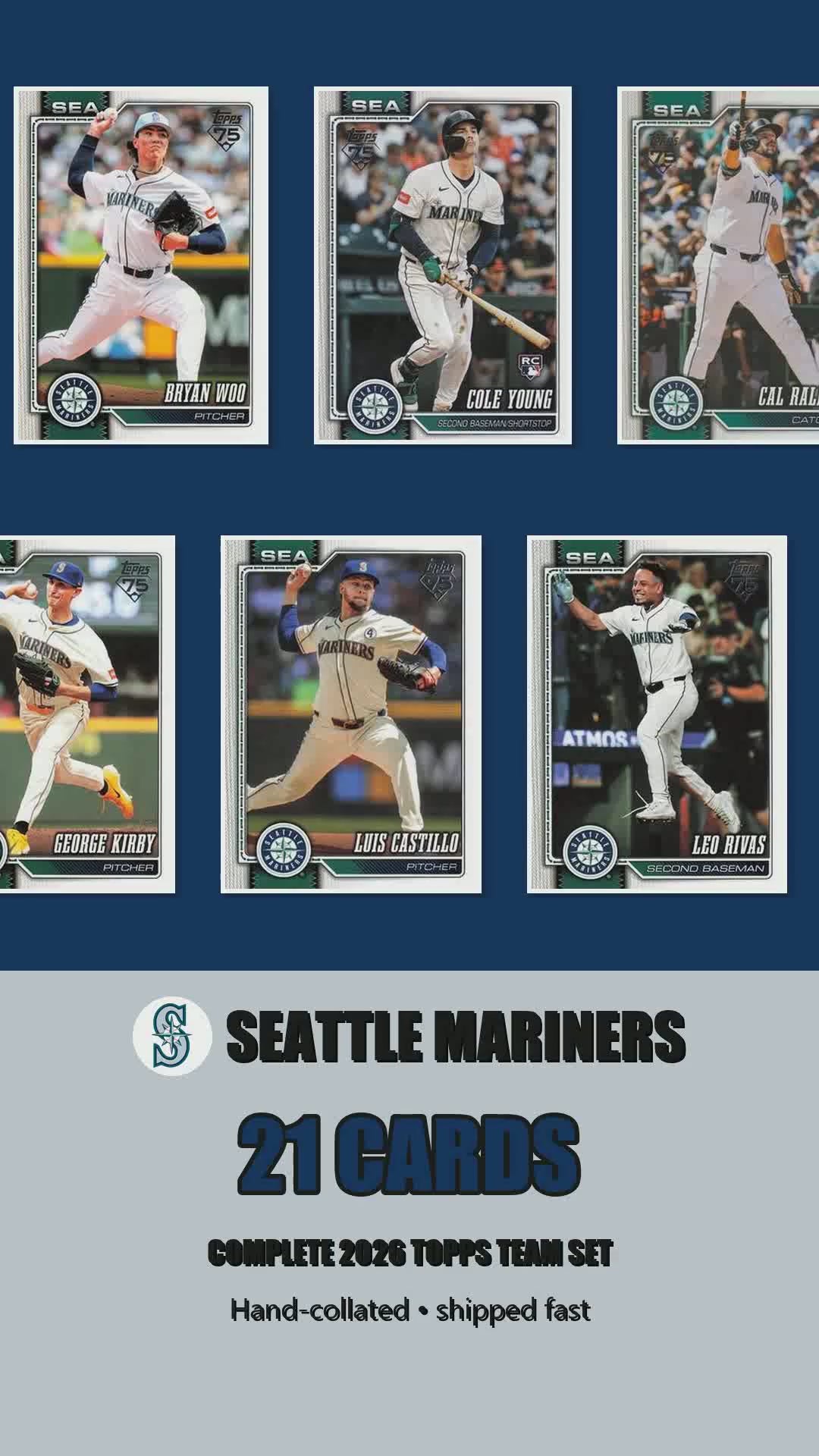 Seattle Mariners 2026 Topps Series 1 & 2 team set reel