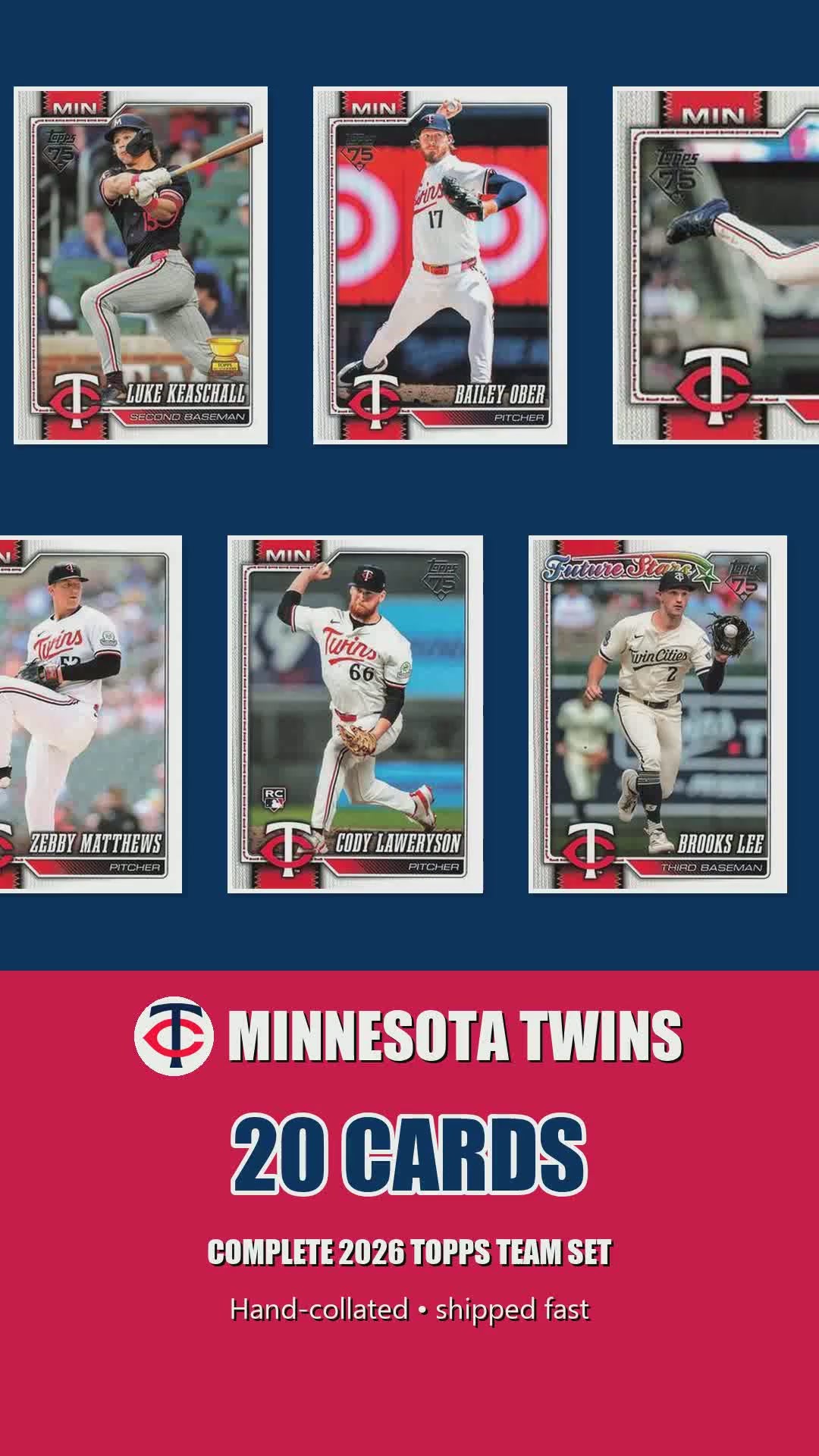 Minnesota Twins 2026 Topps Series 1 & 2 team set reel