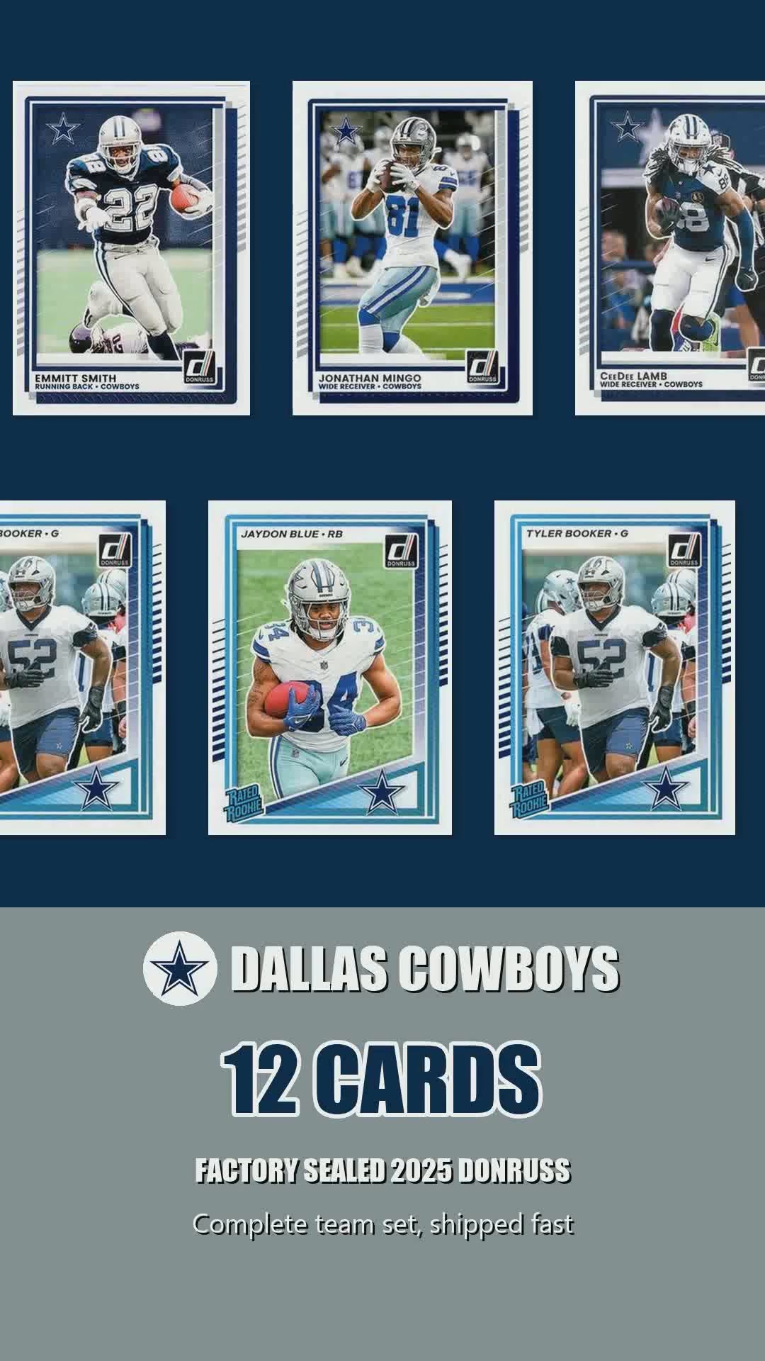 Dallas Cowboys 2025 Donruss factory-sealed team set reel