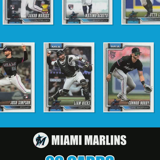 Miami Marlins 2026 Topps Series 1 & 2 team set reel