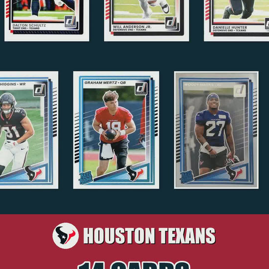 Houston Texans 2025 Donruss factory-sealed team set reel