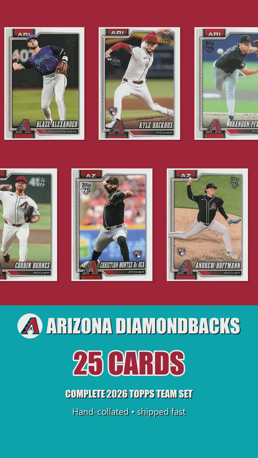 Arizona Diamondbacks 2026 Topps Series 1 & 2 team set reel