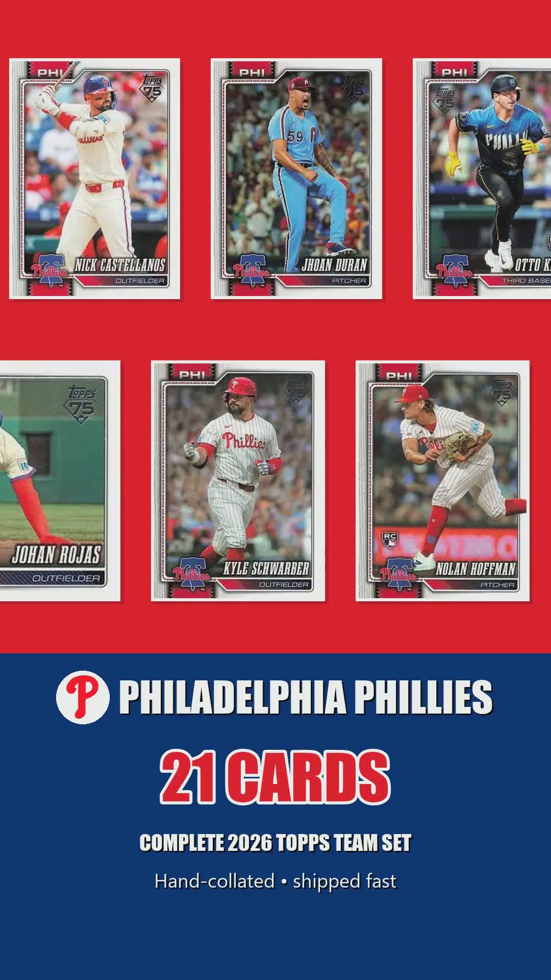 Philadelphia Phillies 2026 Topps Series 1 & 2 team set reel