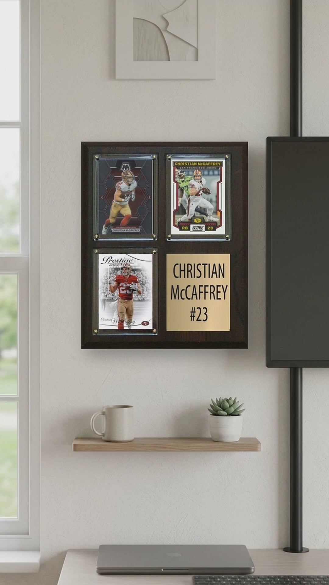 Christian McCaffrey plaque video - vertical 9x16