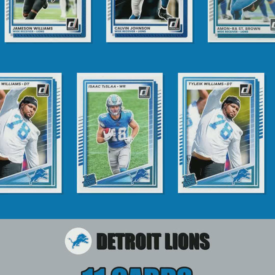 Detroit Lions 2025 Donruss factory-sealed team set reel