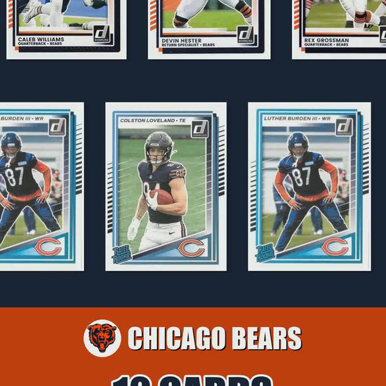 Chicago Bears 2025 Donruss factory-sealed team set reel