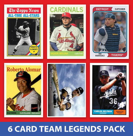 Puerto Rico 6 Card MLB Legends Pack 2024 2023 Topps Bowman Clemente Molina Pudge