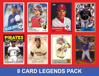 Puerto Rico 8 Card MLB Legends Pack 2024 2023 Topps Bowman Clemente Molina Pudge plaque
