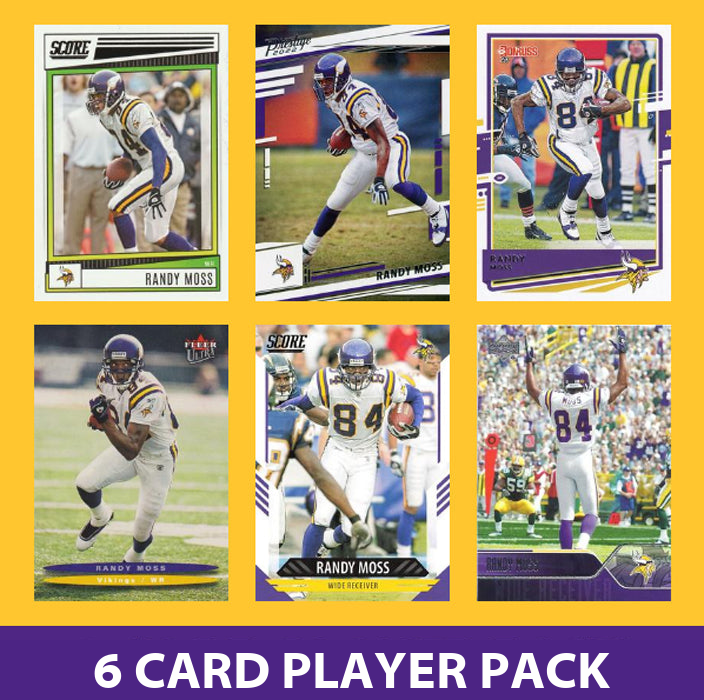 Randy Moss 6 Card Legend Pack Donruss  2024 2025  Topps Panini Score Minnesota Vikings