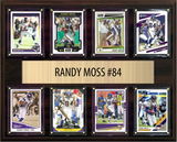 Randy Moss Minnesota Vikings Hall of Fame Fan Gift Plaque 12x15 8 Cards Prizm, Donruss, Score 2024 2025 2026