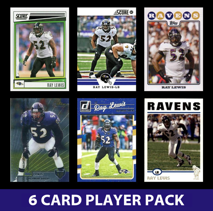 Ray Lewis 6 Card Legend Pack  2024 2025 Donruss Topps Panini Score Baltimore Ravens