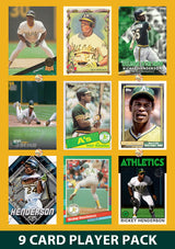 Rickey Henderson Oakland A’s 9 Card Legend Pack Topps Bowman 2025 2024 2023