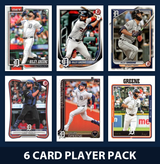 Riley Greene 6 Card Player Pack 2026 2025 2024 Topps Bowman Detroit Tigers