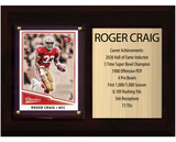 Roger Craig San Francisco 49ers Hall of Fame Stats Plaque 6x8 1 Card Prizm, Donruss, Score 2024 2025 2026