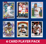 Ronald Acuna Jr 6 Card Player Pack 2025 2024 2023 Topps Bowman Atlanta Braves