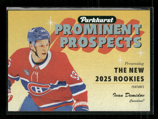 2025-26 Upper Deck Parkhurst Prominent Prospects Ivan Demidov #PP-14