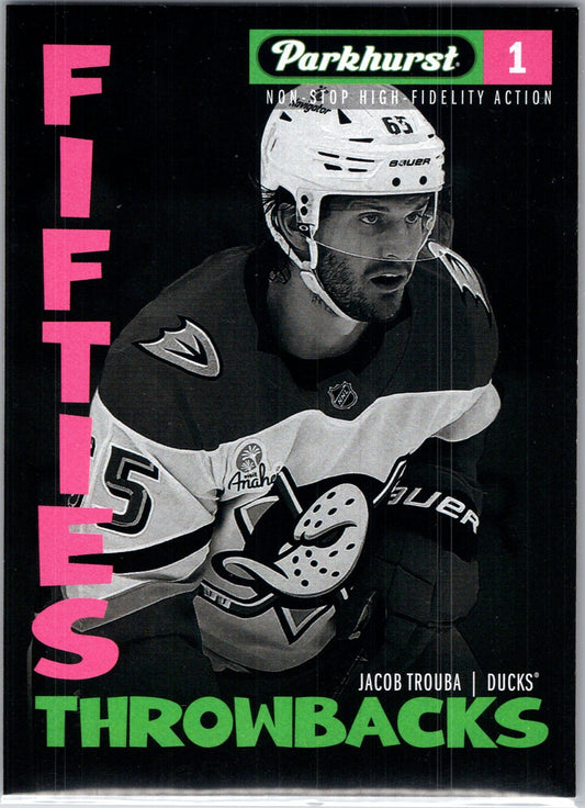 2025-26 UD Parkhurst Fifties Throwbacks Jacob Trouba #FT-1 - Anaheim Ducks