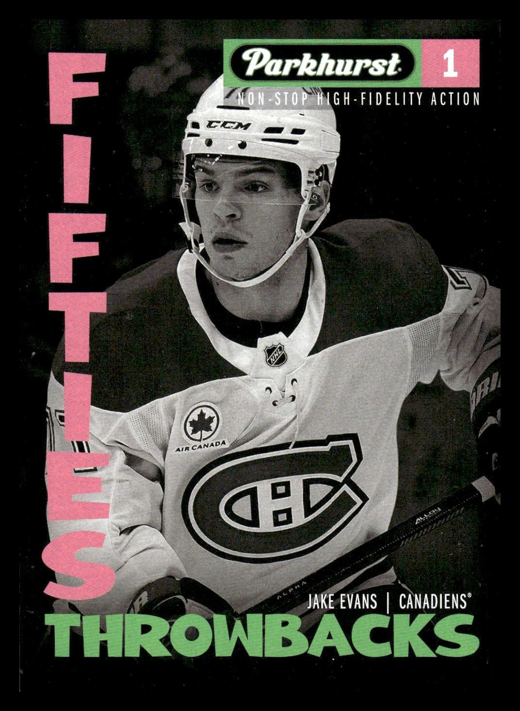 2025-26 UD Parkhurst Fifties Throwbacks Jake Evans #FT-11 - Montreal Canadiens