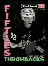 2025-26 UD Parkhurst Fifties Throwbacks Brandt Clarke #FT-9 - Los Angeles Kings