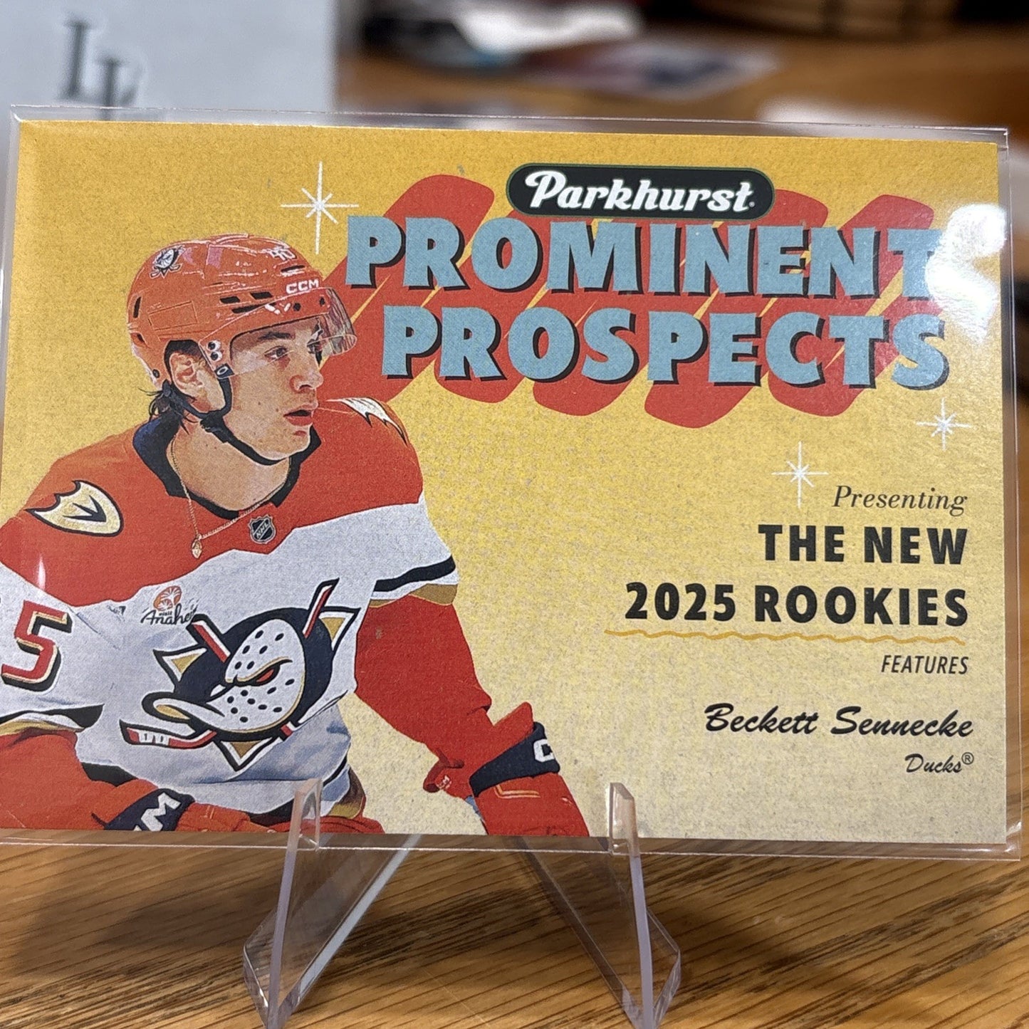 2025-26 UD Parkhurst Prominent Prospects Beckett Sennecke #PP-15 - Anaheim Ducks