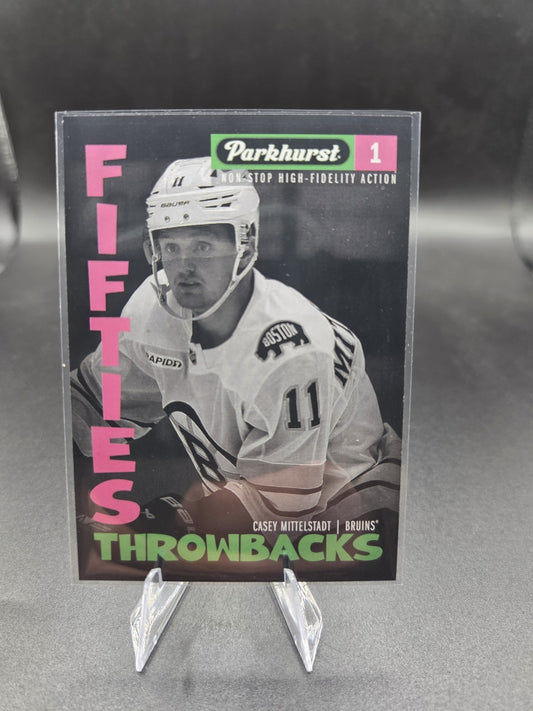 2025-26 UD Parkhurst Fifties Throwbacks Casey Mittelstadt #FT-2 - Boston Bruins