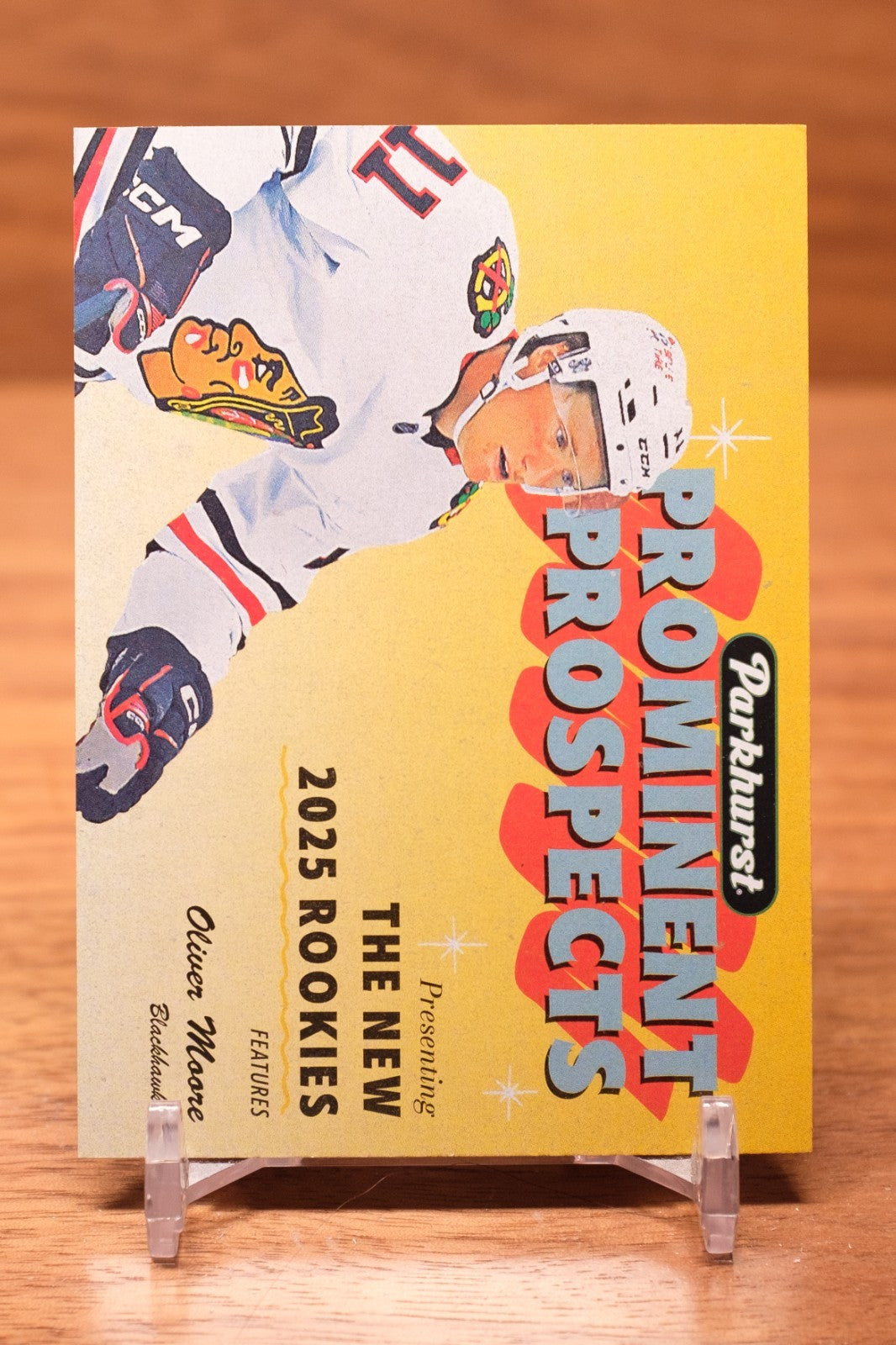 2025-26 UD Parkhurst Prominent Prospects Oliver Moore #PP-5 - Chicago Blackhawks