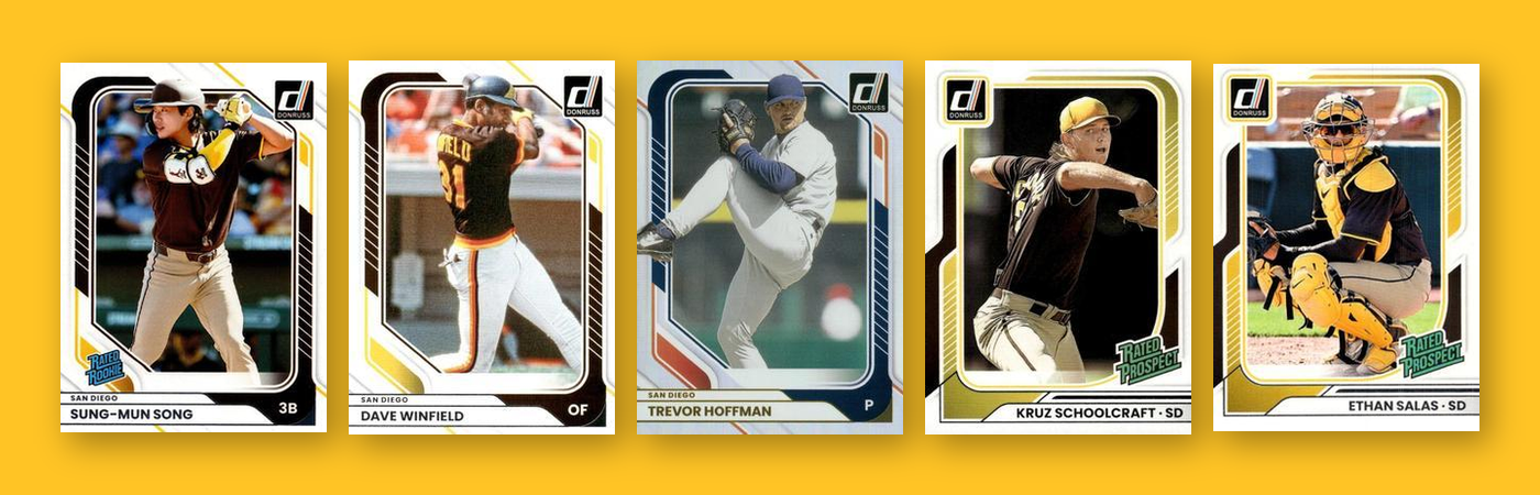 2026 Donruss Baseball Team Set 5 Cards San Diego Padres Winfield Salas