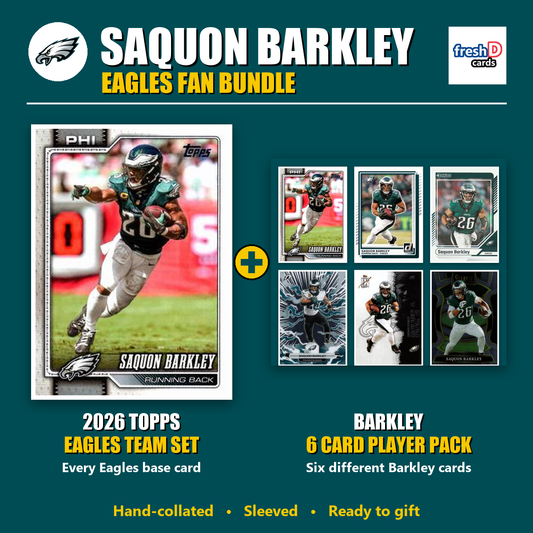 Saquon Barkley Philadelphia Eagles Football Fan Bundle - 2026 Topps Team Set + 6 Card Player Pack