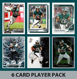 Saquon Barkley 6 Card Football Player Pack 2026 2025 2024 Topps Donruss Select Philadelphia Eagles