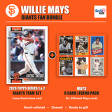 Willie Mays San Francisco Giants Baseball Fan Bundle - 2026 Topps Series 1 & 2 Team Set + 6 Card Legend Pack