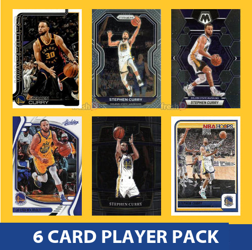 Stephen Steph Curry 6 Card Player Pack 2023-24 Hoops Donruss Golden State Warriors