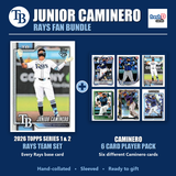 Junior Caminero Tampa Bay Rays Baseball Fan Bundle - 2026 Topps Series 1 & 2 Team Set + 6 Card Player Pack
