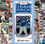 20 Card Multiyear Team Pack Tampa Bay Rays Junior Caminero 2024 2023 2025 Topps Stadium Club Archives Chrome Heritage Bowman