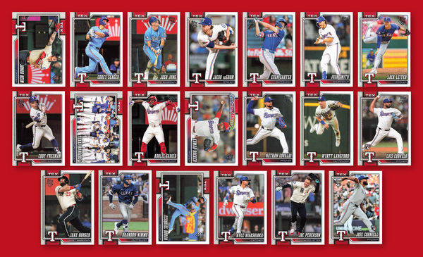 2026 Topps Series 1 & 2 Baseball Team Set 20 Cards Texas Rangers Seager deGrom