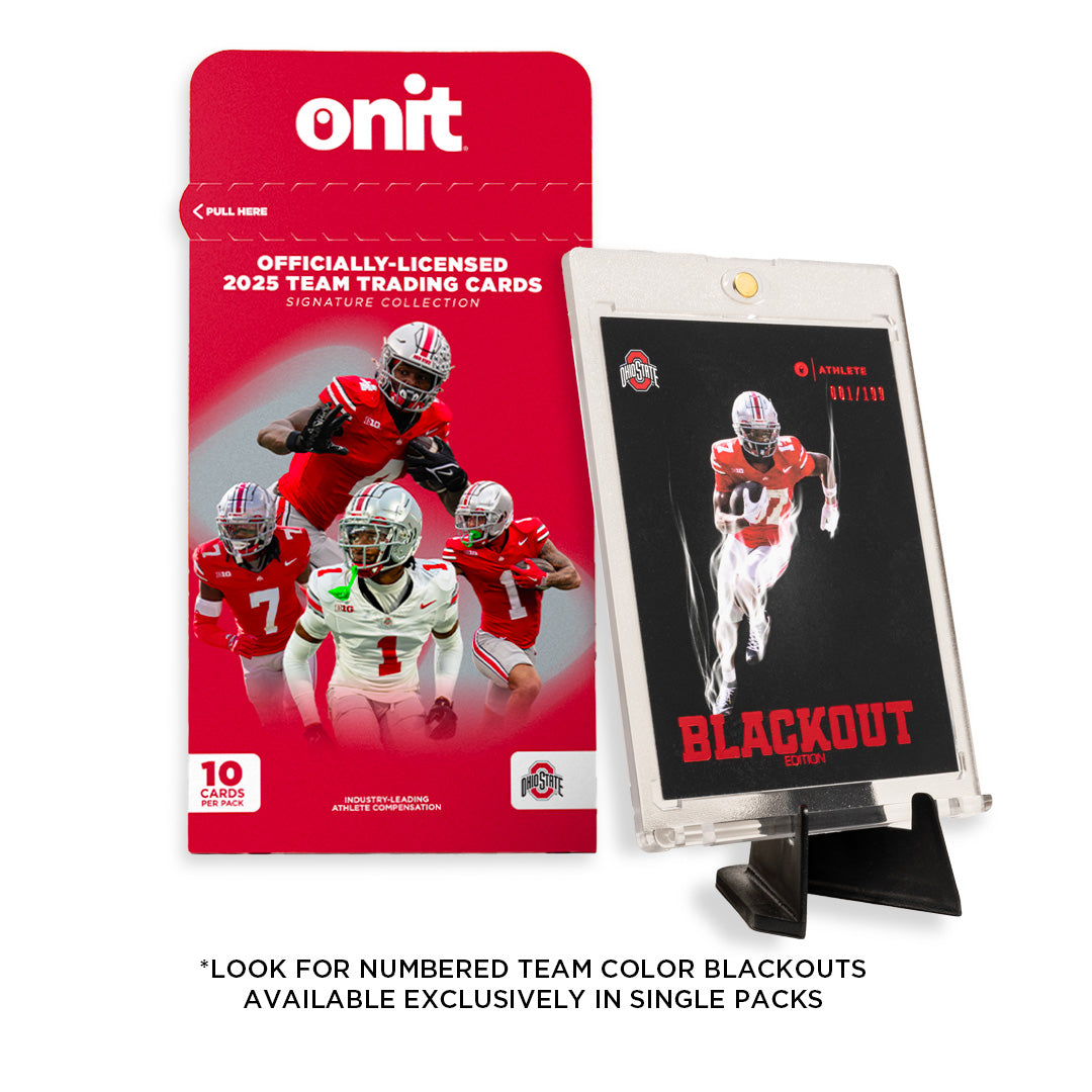 The Ohio State University Football 2025 Trading Cards - Single Pack hand-collated team set