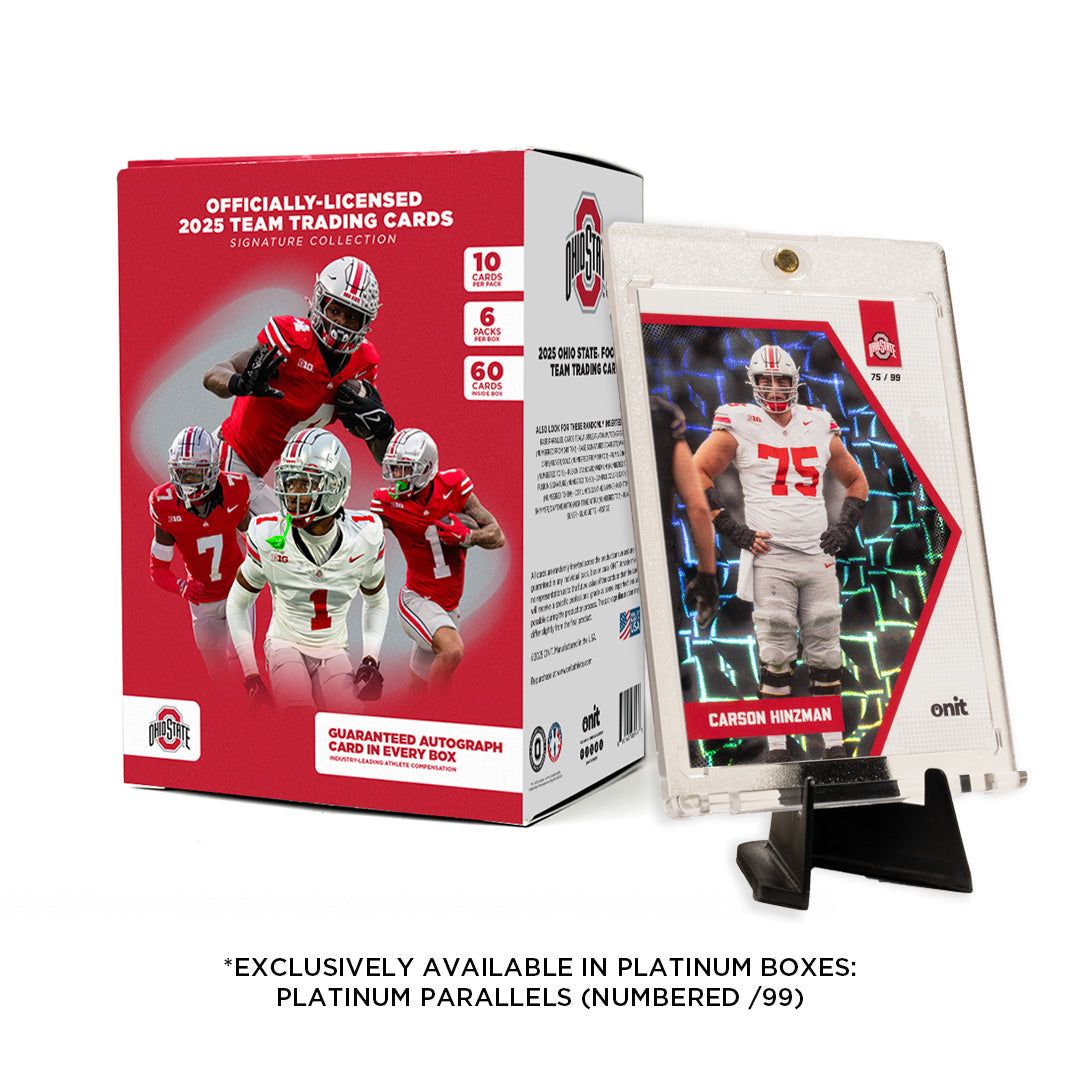 The Ohio State University Football 2025 Trading Cards - Platinum Box hand-collated team set