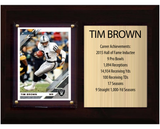 Tim Brown Las Vegas Raiders Hall of Fame Stats Plaque 6x8 1 Card Prizm, Donruss, Score 2024 2025 2026
