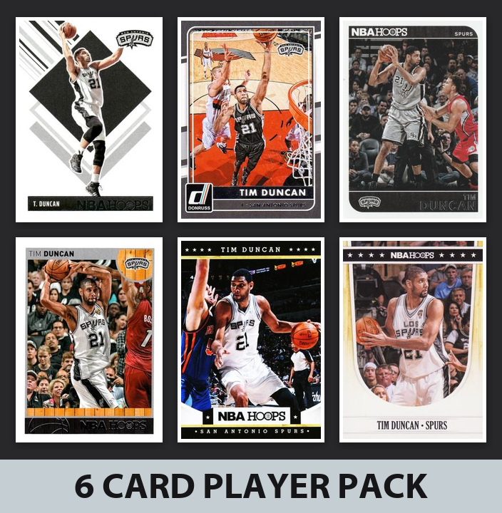 Tim Duncan 6 Card Legend Pack 2024 2015 2014 Hoops Donruss San Antonio Spurs