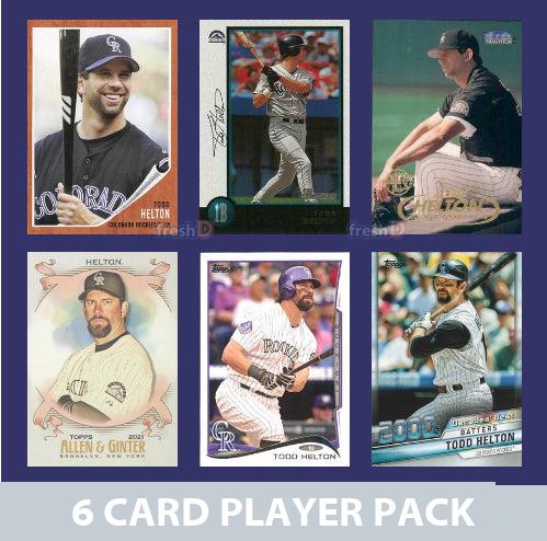 Todd Helton Colorado Rockies 6 Card Legend Pack Topps Bowman 2025 2024 2023