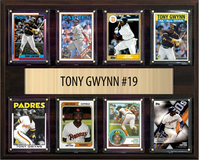 Tony Gwynn 8 Card Plaque Topps Bowman 2025 2024 San Diego Padres