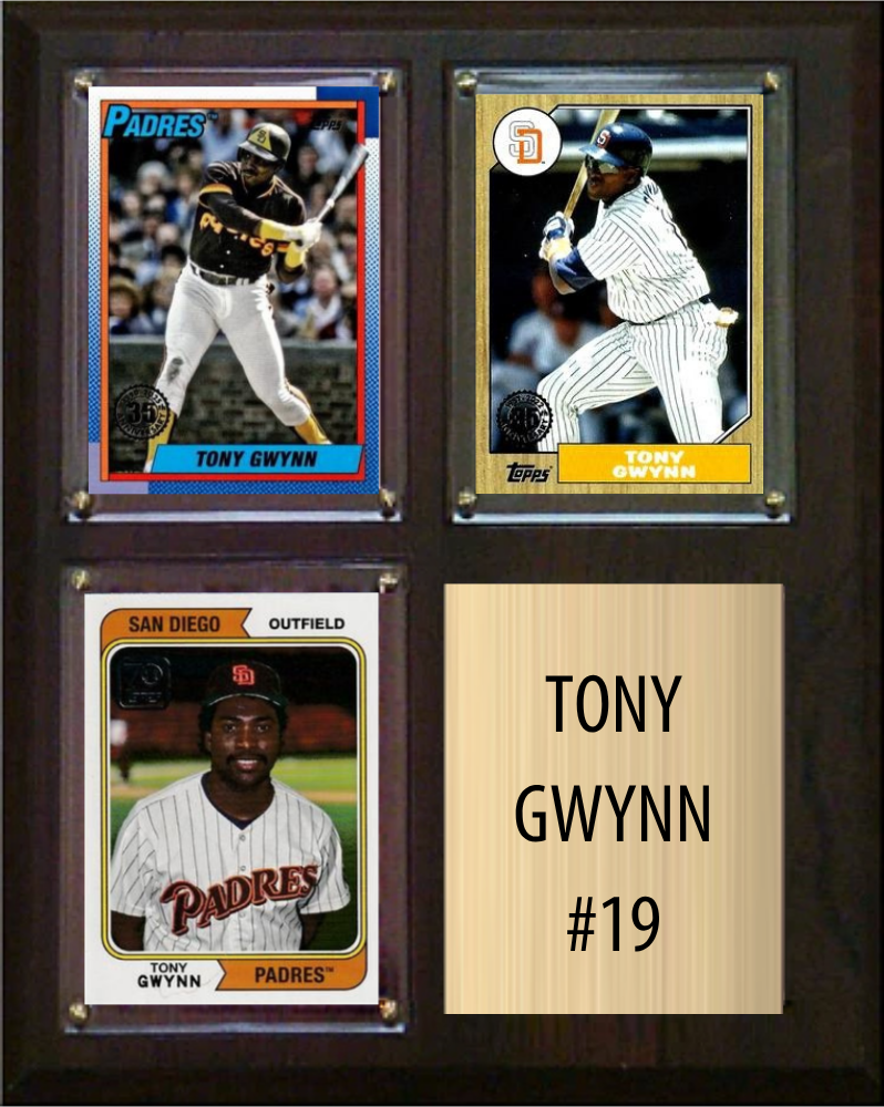 Tony Gwynn 3 Card Plaque Topps Bowman 2023 2024 San Diego Padres