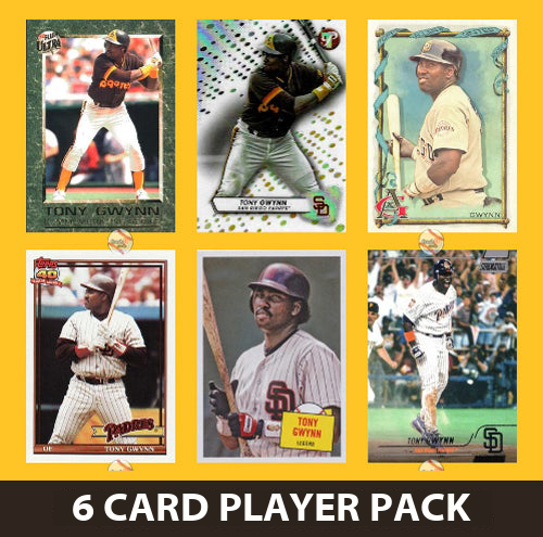 Tony Gwynn San Diego Padres 6 Card Legend Pack 2025 2024 2023 Topps Bowman