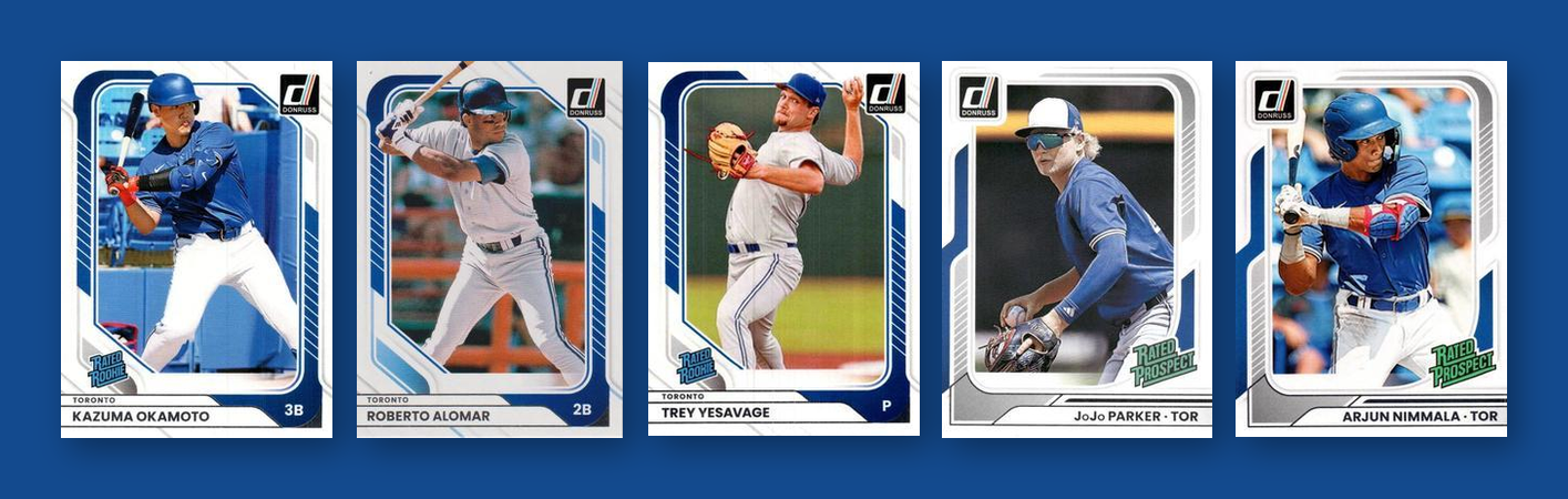 2026 Donruss Baseball Team Set 5 Cards Toronto Blue Jays Alomar Parker