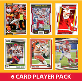 Travis Kelce 6 Card Player Pack 2024 2025 2026 NFL Donruss Panini Score Chiefs