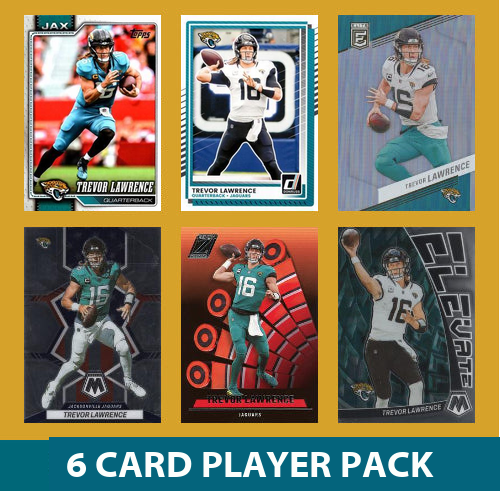 Trevor Lawrence 6 Card Player Pack  2024 2025  Donruss Panini Jacksonville Jaguars