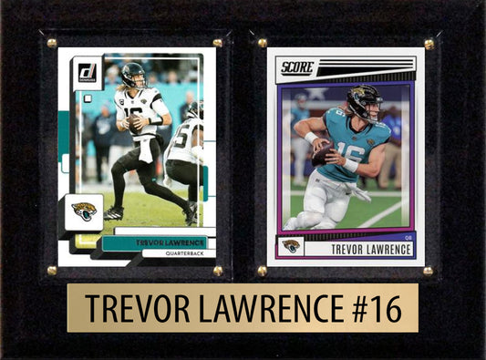 Trevor Lawrence Score Donruss 2023 2024  2 Card 6" x 8" Plaque Jacksonville Jaguars hand-collated team set