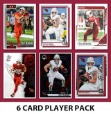 Trey McBride 6 Card Football Player Pack 2026 2025 2024 Topps Donruss Mosaic Arizona Cardinals