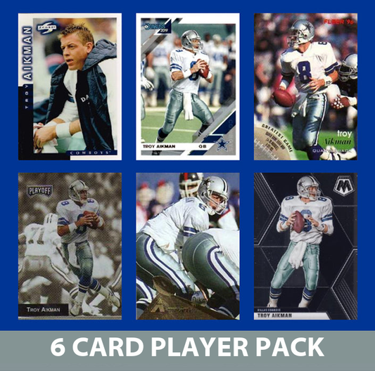 Troy Aikman 6 Card Legend Pack  2024 2025 Donruss Topps Panini Score Dallas Cowboys